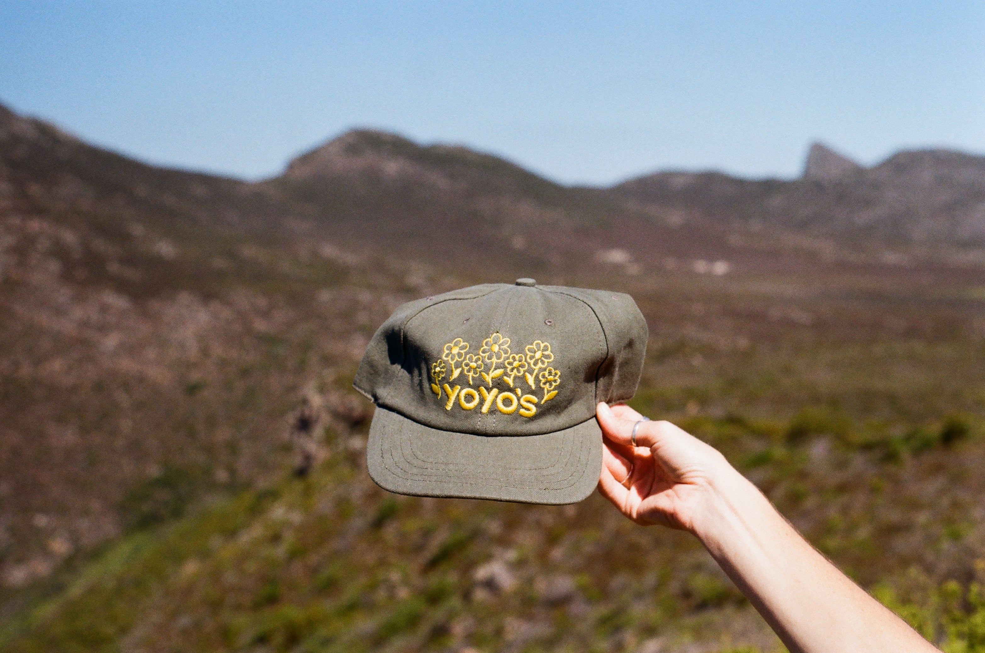 Green Flowers Cap